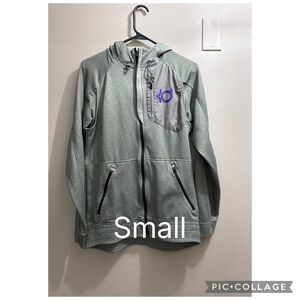 Nike Gray Hoodie with Blue Logo